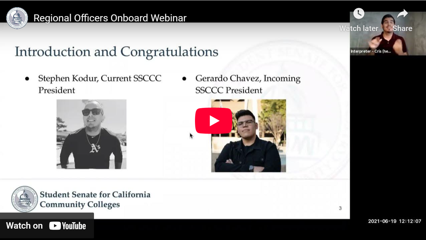 On boarding video screenshot